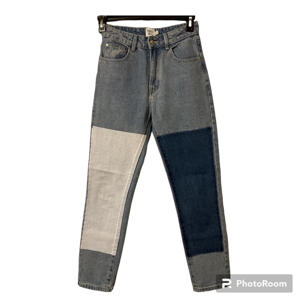 NWOT Princess Polly Cofield Mom Jean Patch Denim Womens